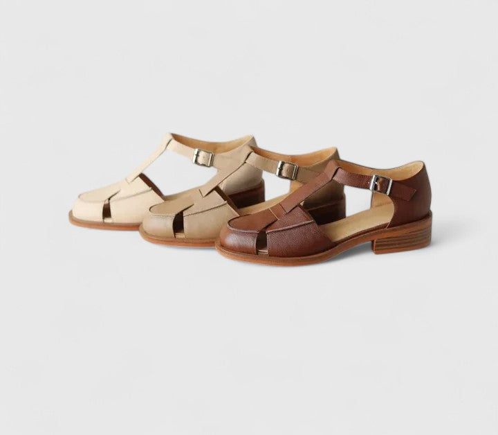 Mary Jane Sandals for Women | Closed Toe Low Heel