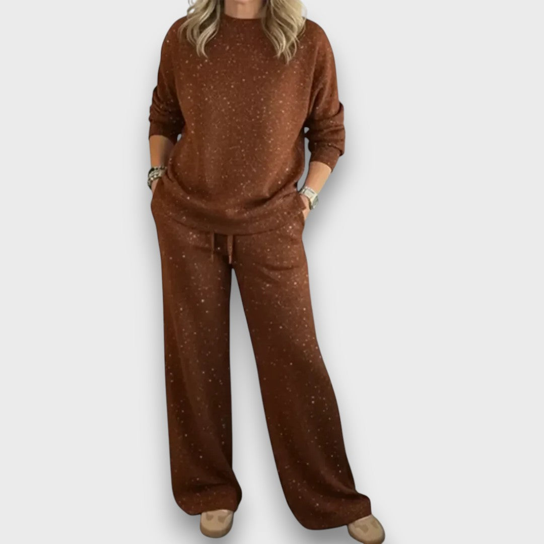 | Long Sleeve Top & Wide Leg Pants