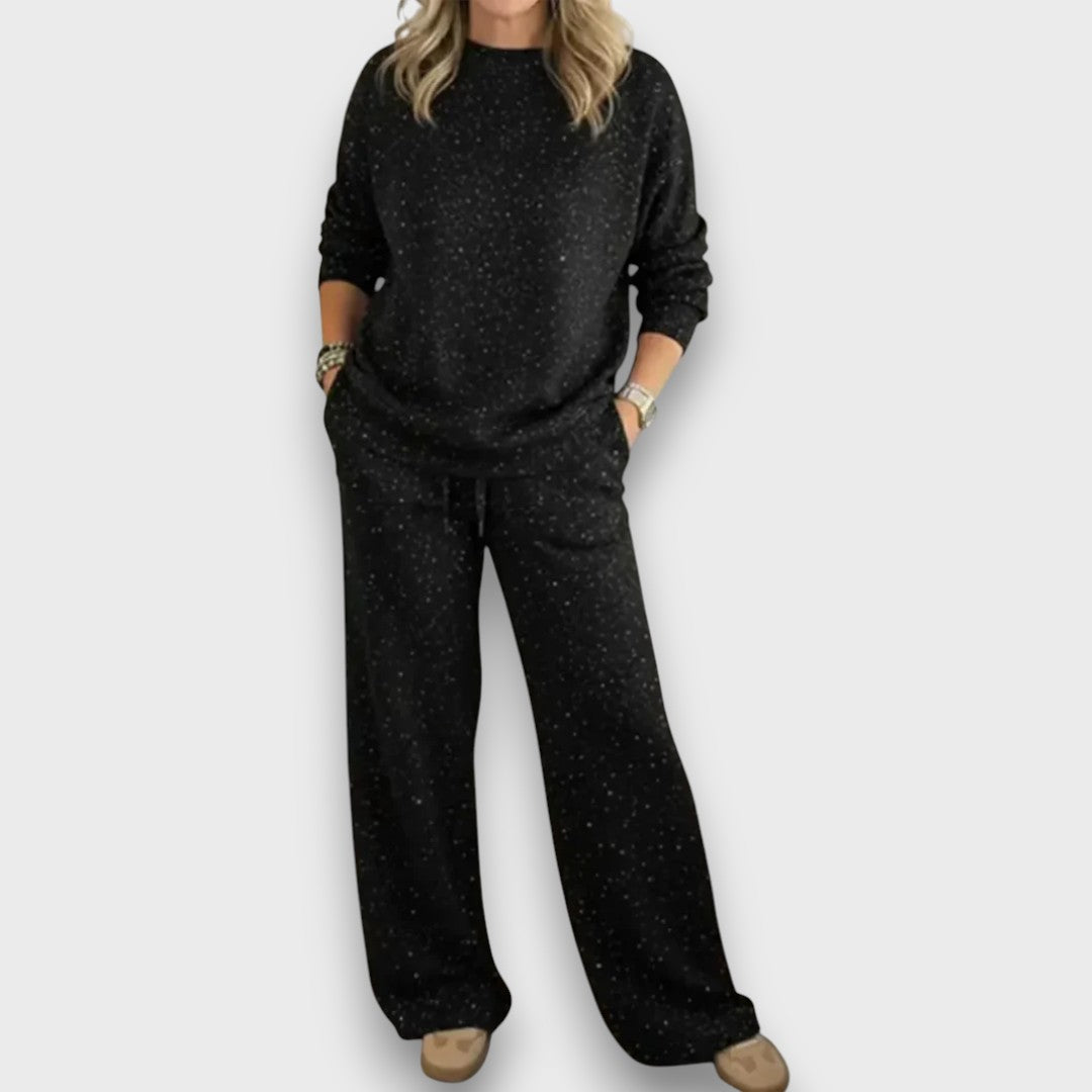 | Long Sleeve Top & Wide Leg Pants