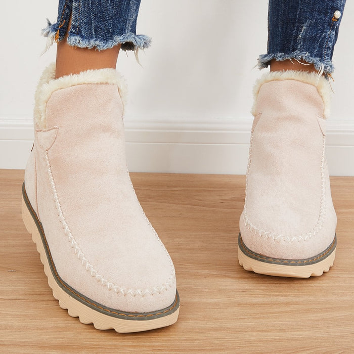 Boots For Women | Slip On Low Ankle Lug Sole Style