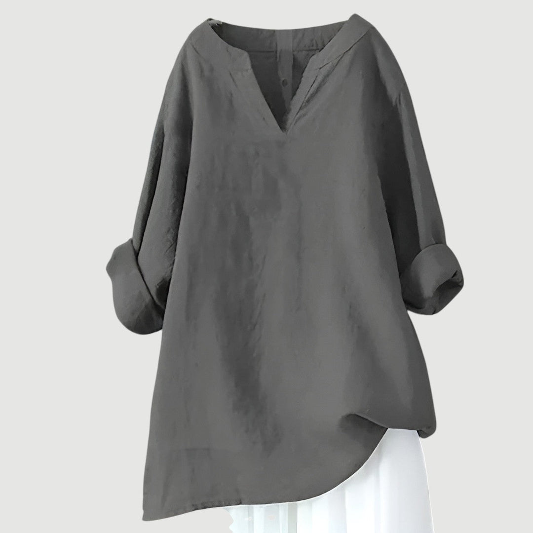 Women’s Blouse | Casual Rolled-Up Sleeves
