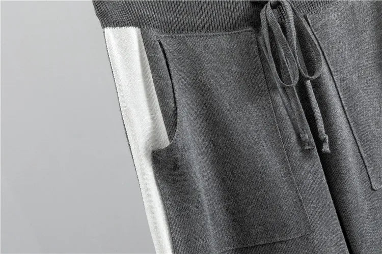 Women's Tracksuit | Knit Long Sleeve Top and Jogger Pants