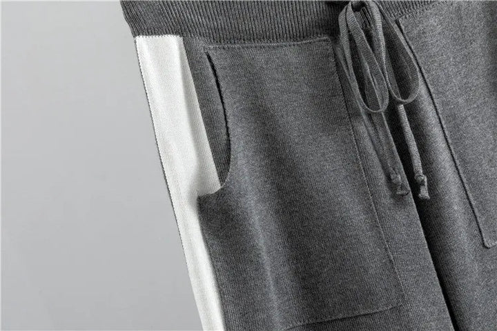 Women's Tracksuit | Knit Long Sleeve Top and Jogger Pants