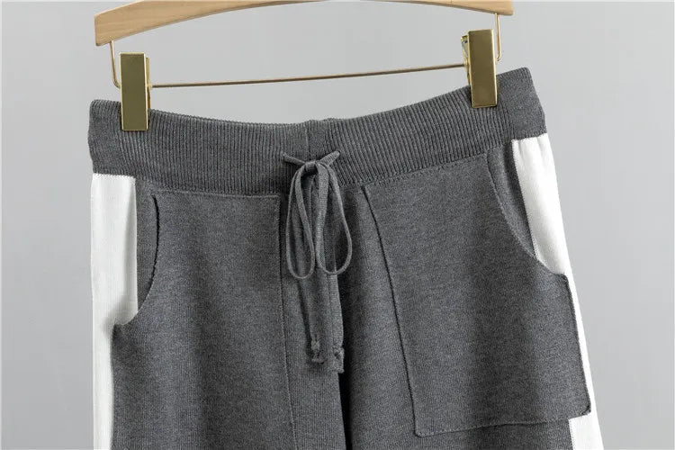 Women's Tracksuit | Knit Long Sleeve Top and Jogger Pants