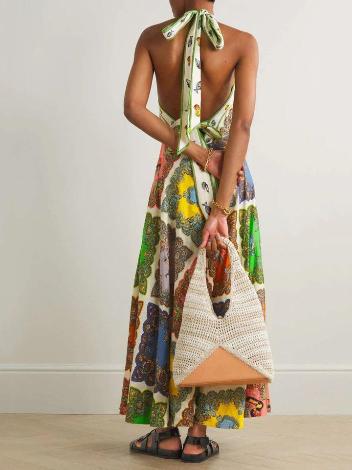 Women's Floral Maxi Dress | Sleeveless Style