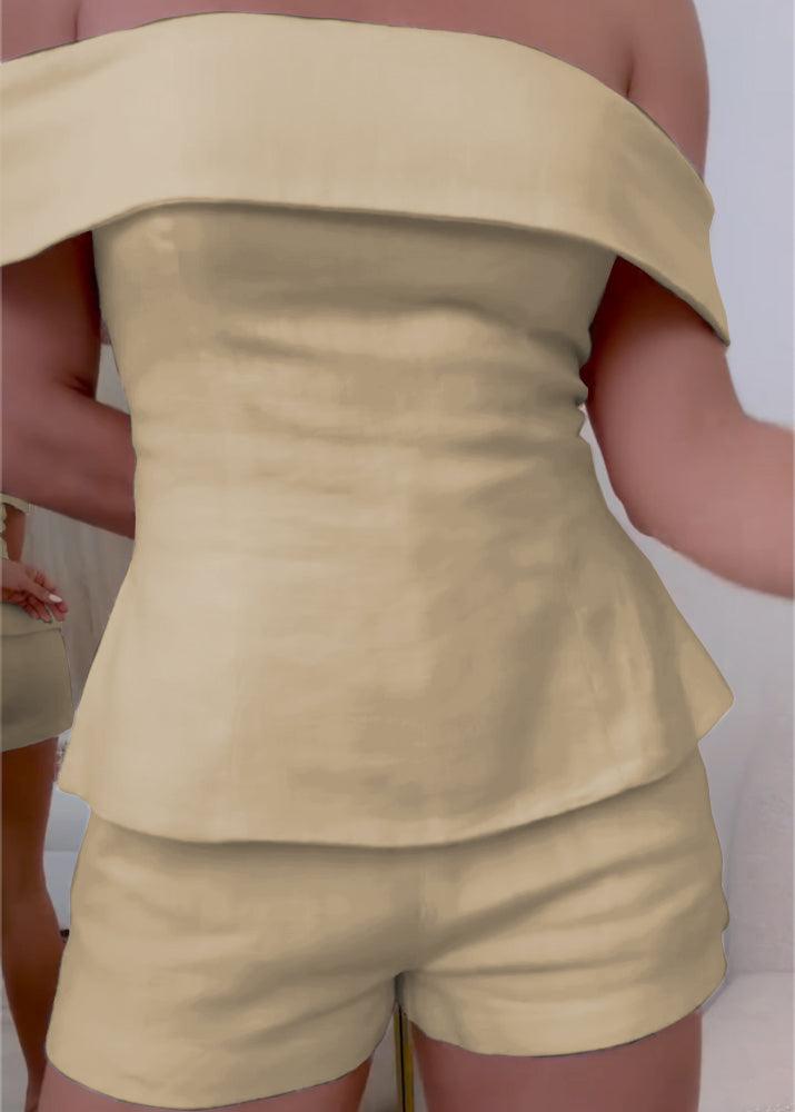 Women’s Two-Piece Set | Off Shoulder Top & Matching Shorts