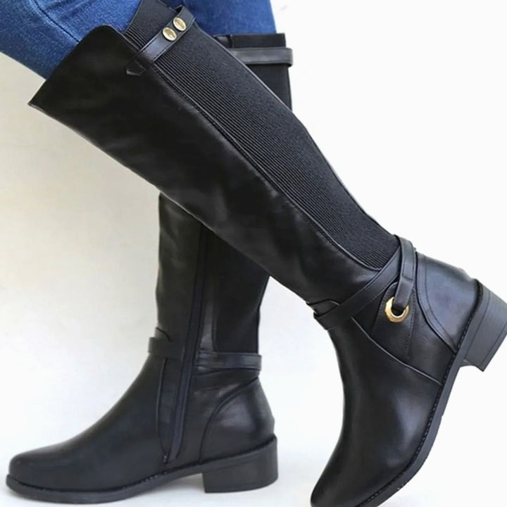 Kinsley | Women's Orthopedic Knee-High Riding Leather Boots