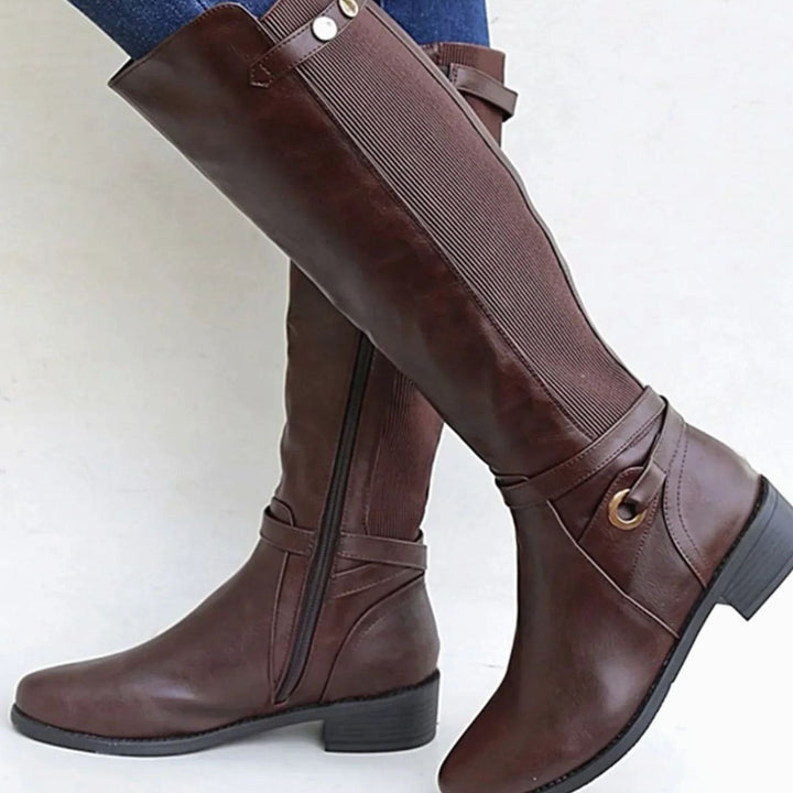 Kinsley | Women's Orthopedic Knee-High Riding Leather Boots