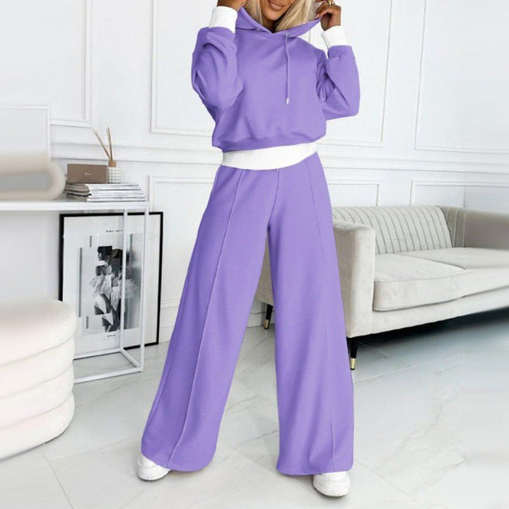 Two-Piece Set for Women | Hooded Top and Elastic Waist Pants