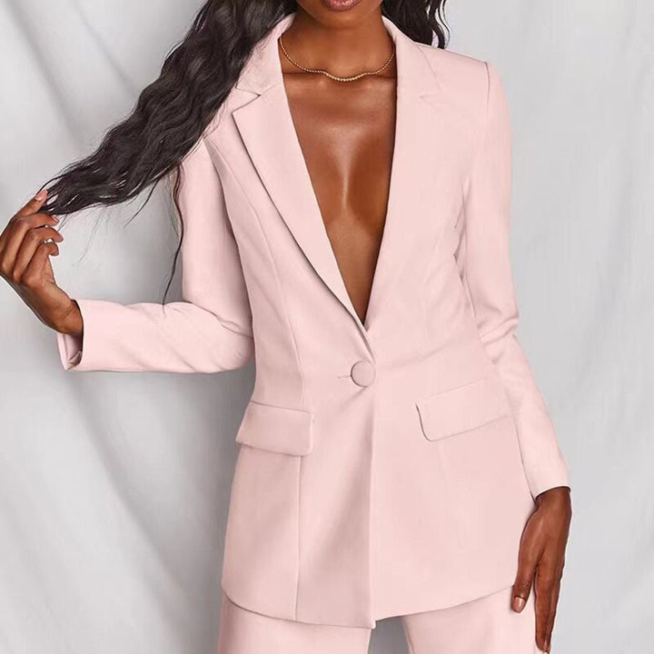 Women's Two-Piece Suit  | Blazer Wide-Leg Trousers
