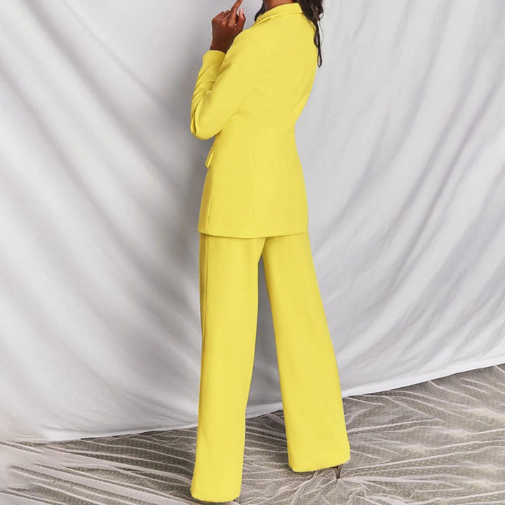 Women's Two-Piece Suit  | Blazer Wide-Leg Trousers