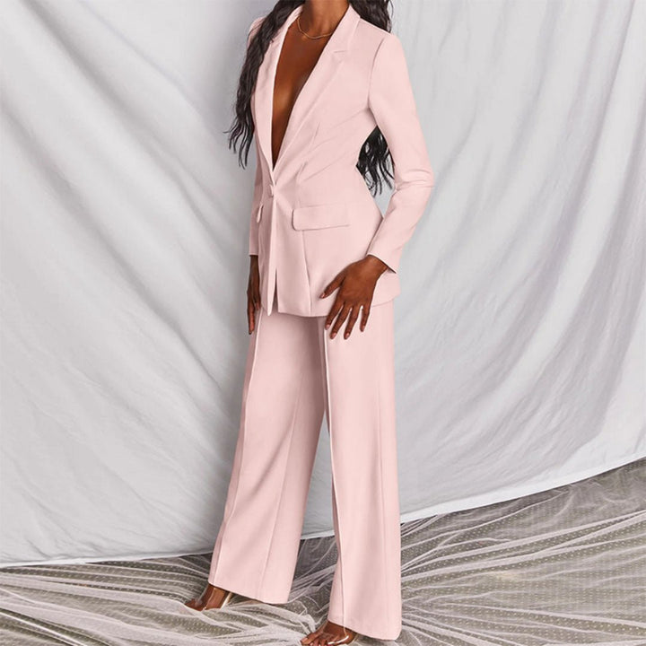 Women's Two-Piece Suit  | Blazer Wide-Leg Trousers