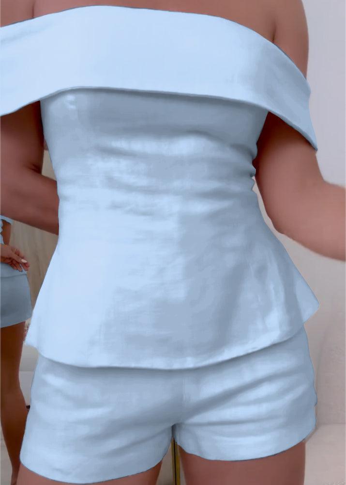 Women’s Two-Piece Set | Off Shoulder Top & Matching Shorts