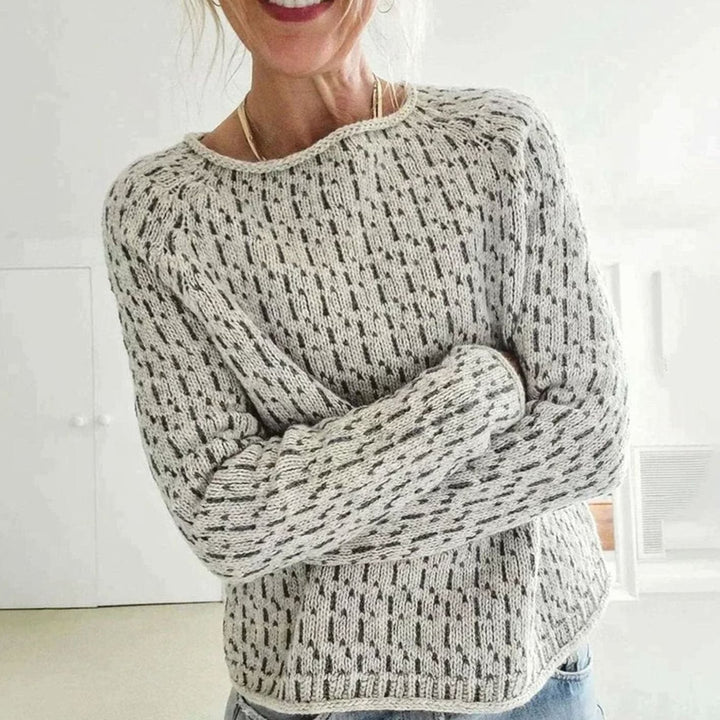 Luella | Women's Relaxed-Fit Crew Neck Long Sleeve Knit Sweater