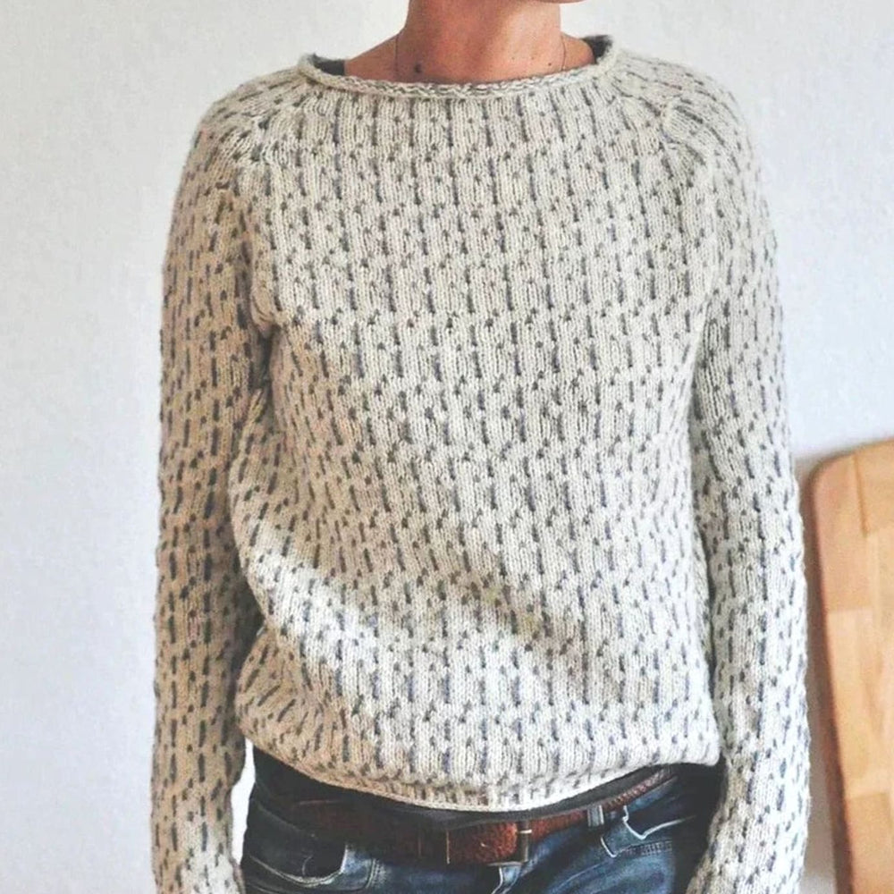 Luella | Women's Relaxed-Fit Crew Neck Long Sleeve Knit Sweater