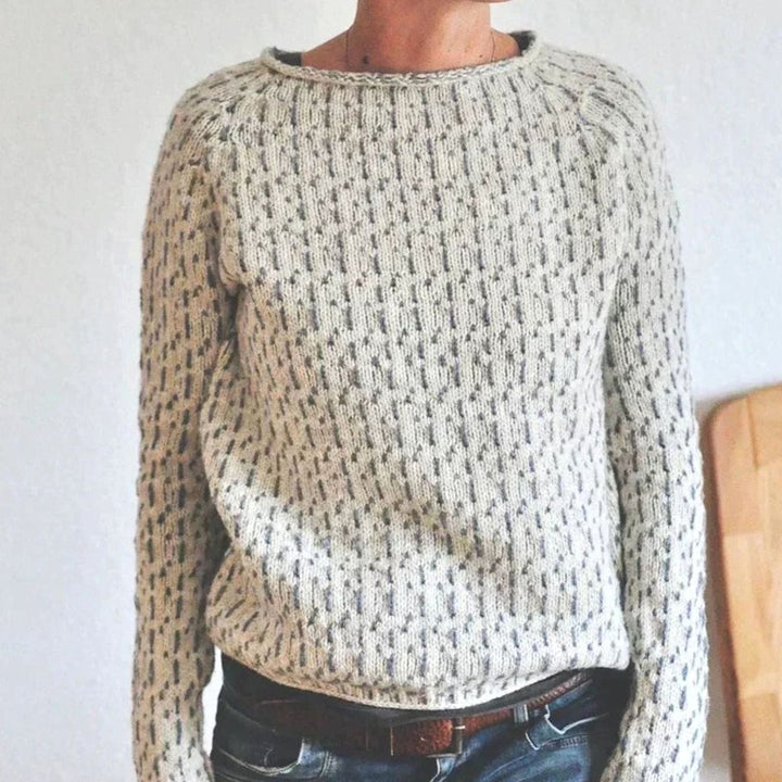 Luella | Women's Relaxed-Fit Crew Neck Long Sleeve Knit Sweater