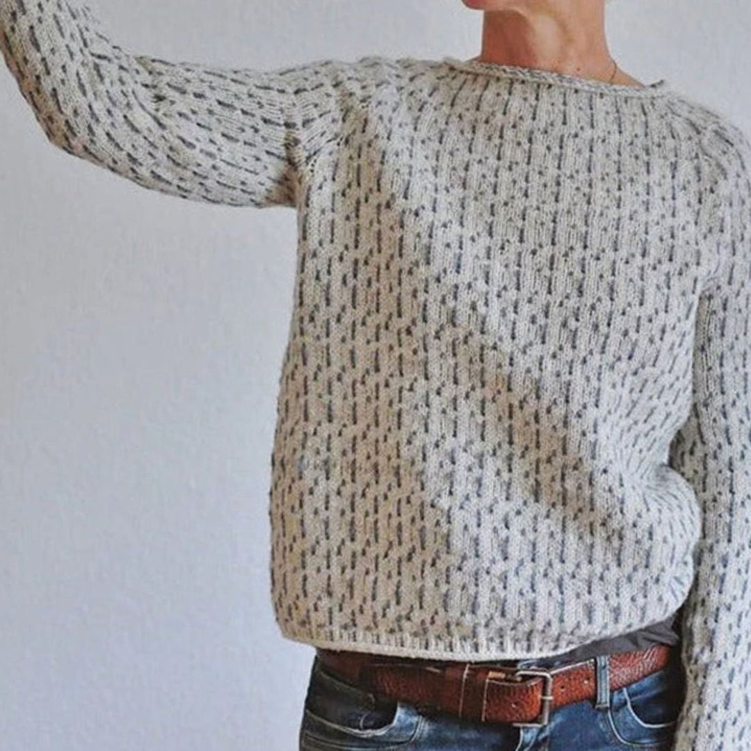 Luella | Women's Relaxed-Fit Crew Neck Long Sleeve Knit Sweater
