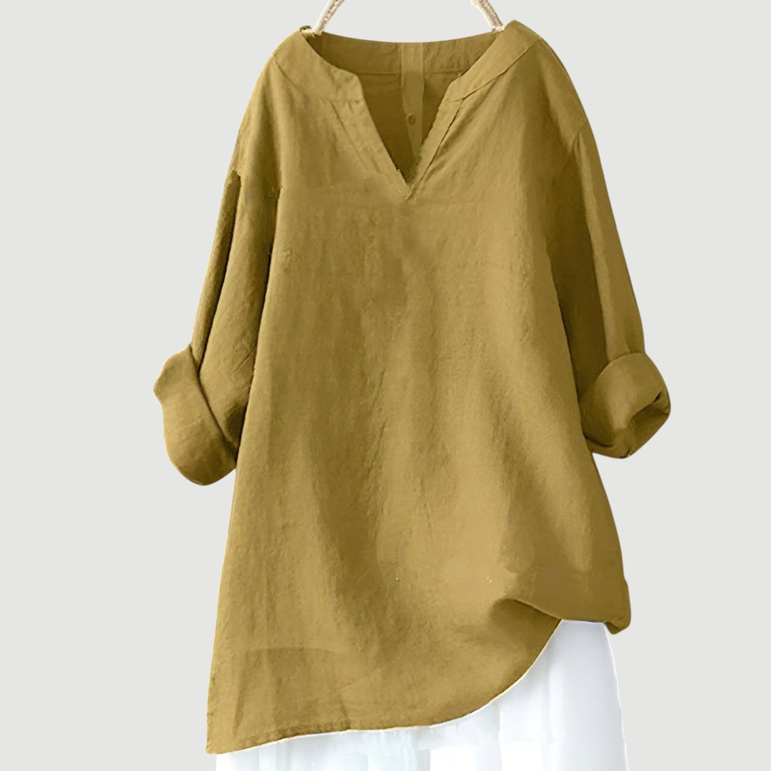 Women’s Blouse | Casual Rolled-Up Sleeves
