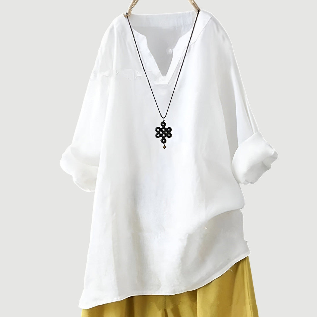 Women’s Blouse | Casual Rolled-Up Sleeves