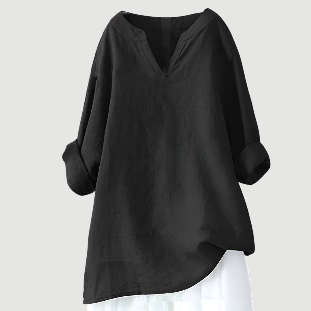 Women’s Blouse | Casual Rolled-Up Sleeves