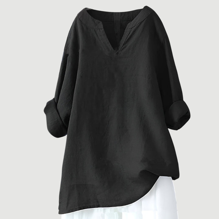 Women’s Blouse | Casual Rolled-Up Sleeves