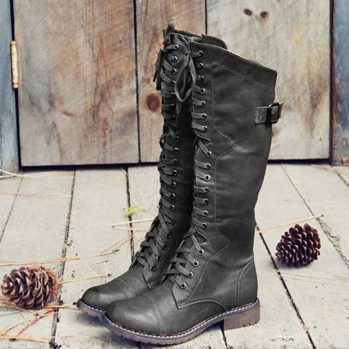 Mara | Women's Tall Lace-Up Riding Boots with Lug Sole
