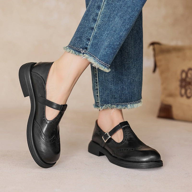 Women's Mary Jane Shoes | Closed Toe Buckle Strap