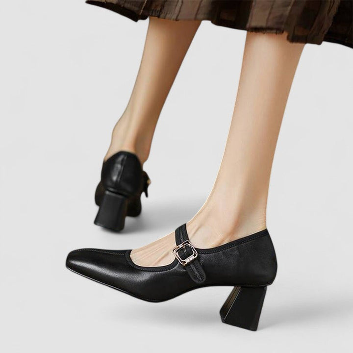 Mary Jane Heels For Women | Square Toe Block Style