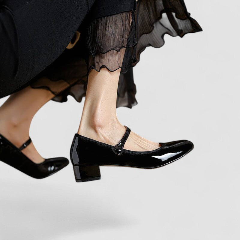 Women’s Mary Jane Shoes | Buckle Strap Block Heel