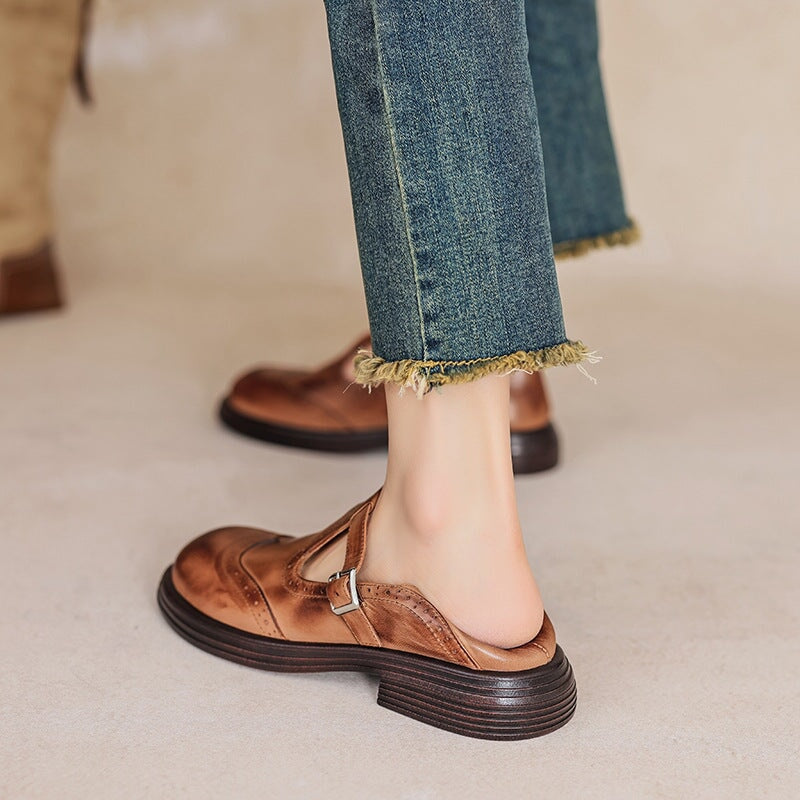 Women's Mary Jane Shoes | Closed Toe Buckle Strap