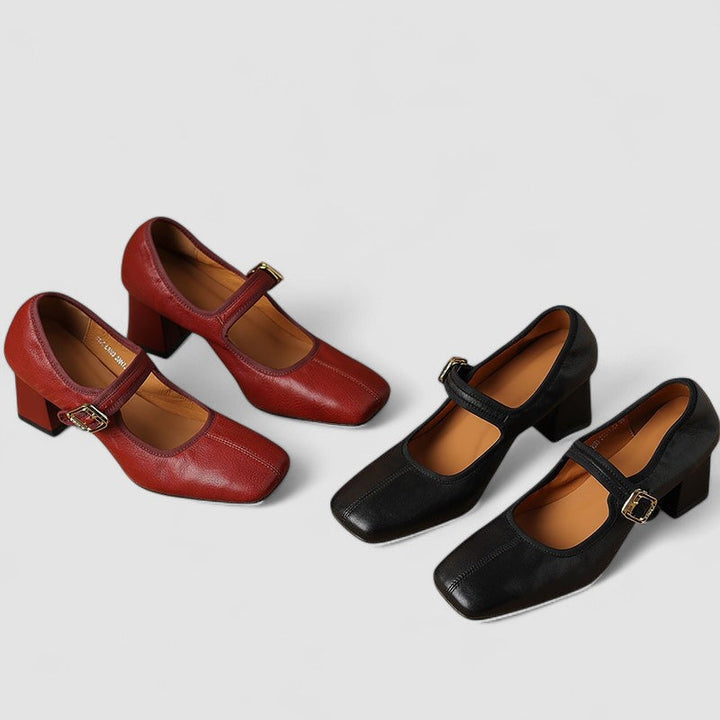Mary Jane Heels For Women | Square Toe Block Style