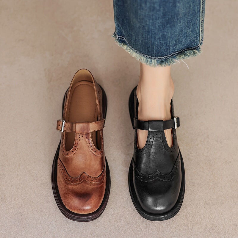 Women's Mary Jane Shoes | Closed Toe Buckle Strap