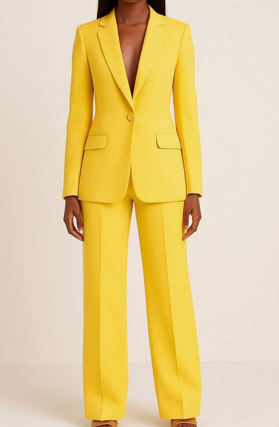Mercy | Women's Elegant One-Button Blazer and Pants Suit Set