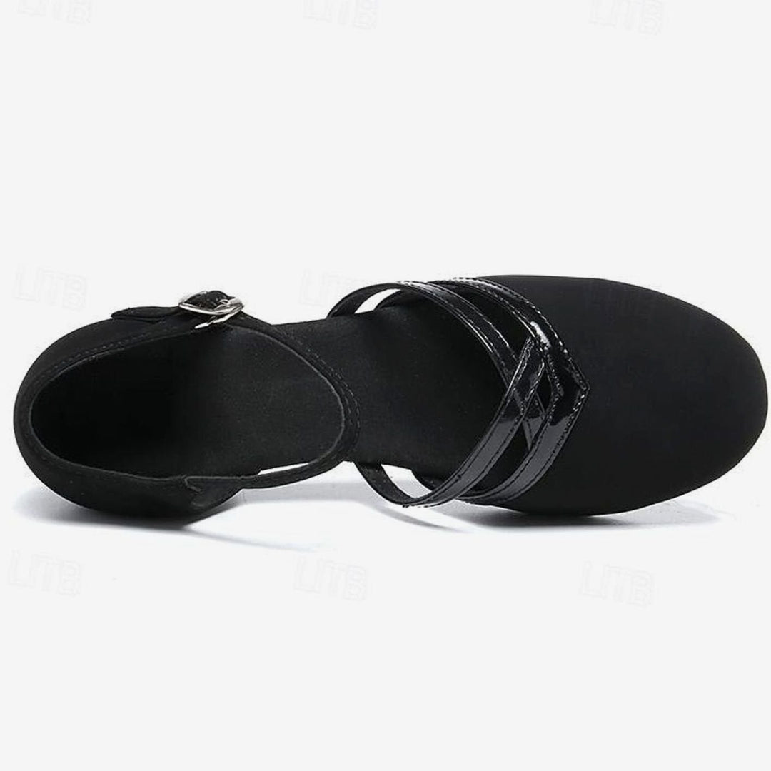 Misty | Women's Elegant Dance Shoes with Flexible Sole, Ankle Strap and Block Heel