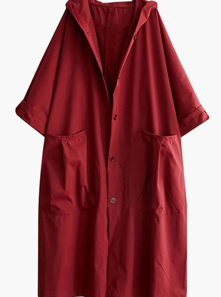 Moira | Women's Long Water-Repellent Oversized Hooded Trench Coat