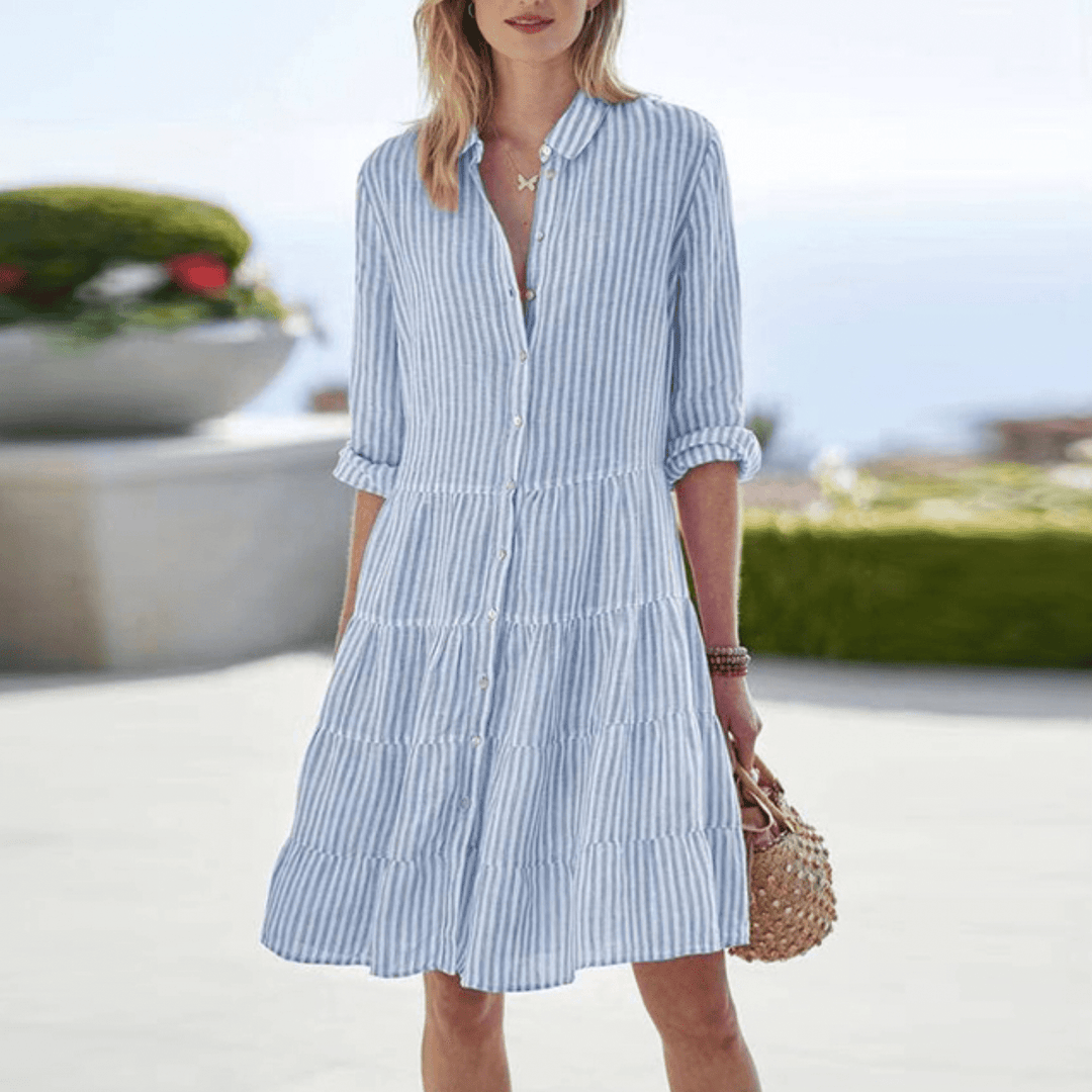Shirt Dress For Women | Midi Striped Design