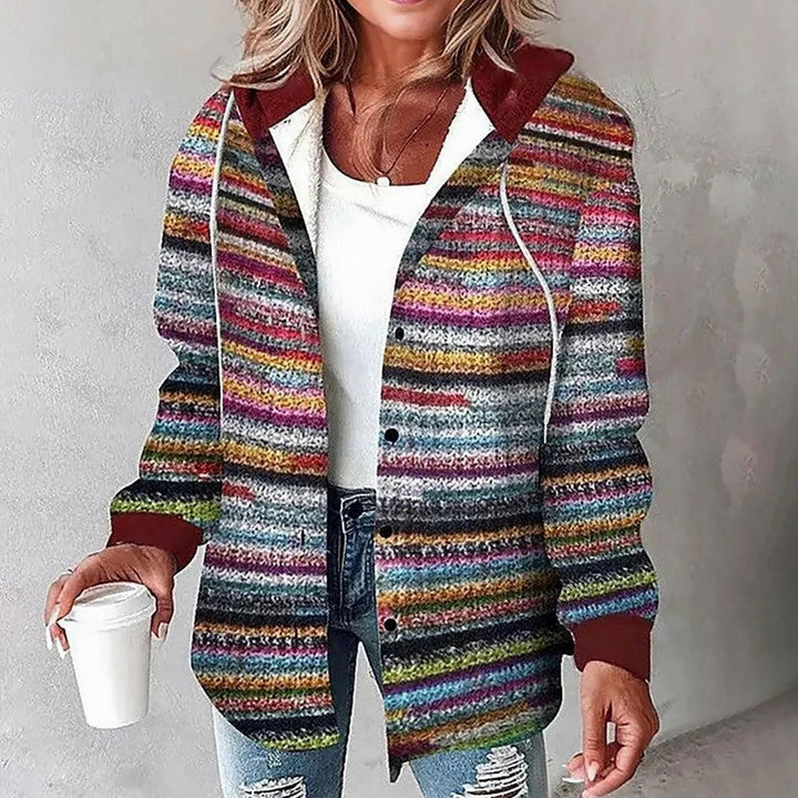 Nia | Women's Plaid Hooded Jacket with Relaxed Fit