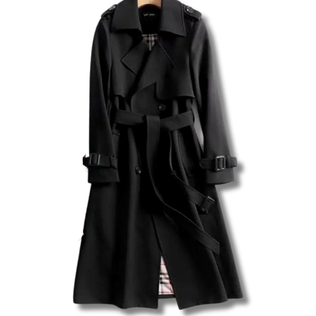 Nola | Women's Classic Fitted Winter Trench Coat with Belt