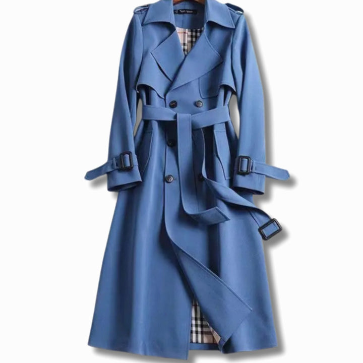 Nola | Women's Classic Fitted Winter Trench Coat with Belt