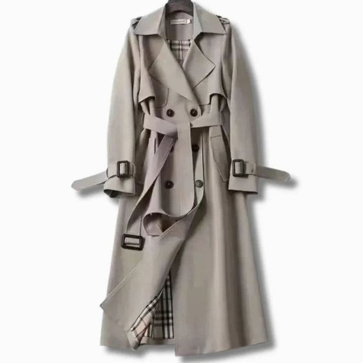 Nola | Women's Classic Fitted Winter Trench Coat with Belt