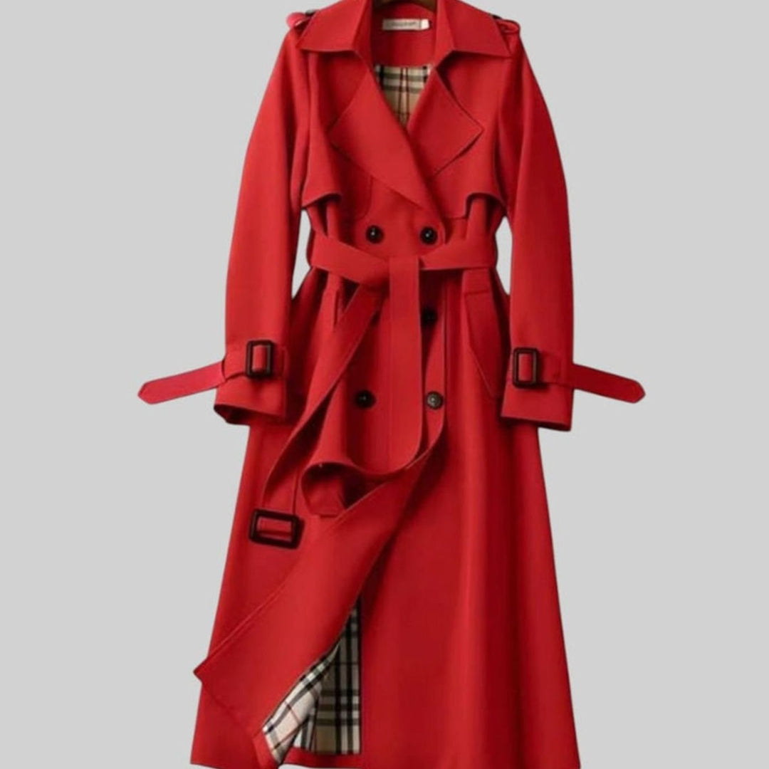 Nola | Women's Classic Fitted Winter Trench Coat with Belt