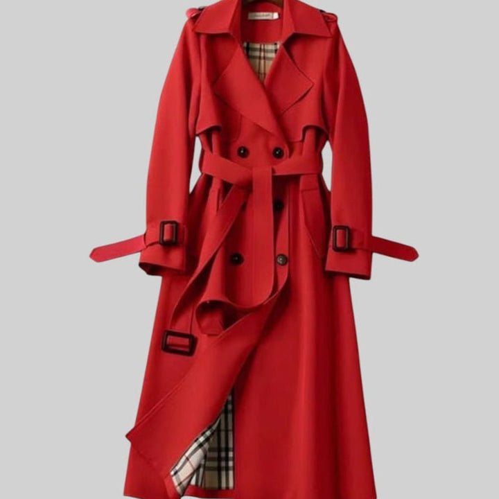 Nola | Women's Classic Fitted Winter Trench Coat with Belt