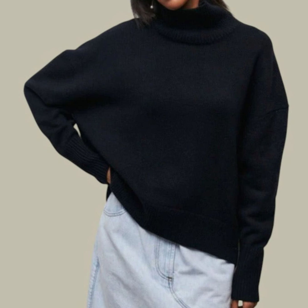 Ophelia | Women's Oversized Loose Fit Turtlenecks Cozy Knit Sweater