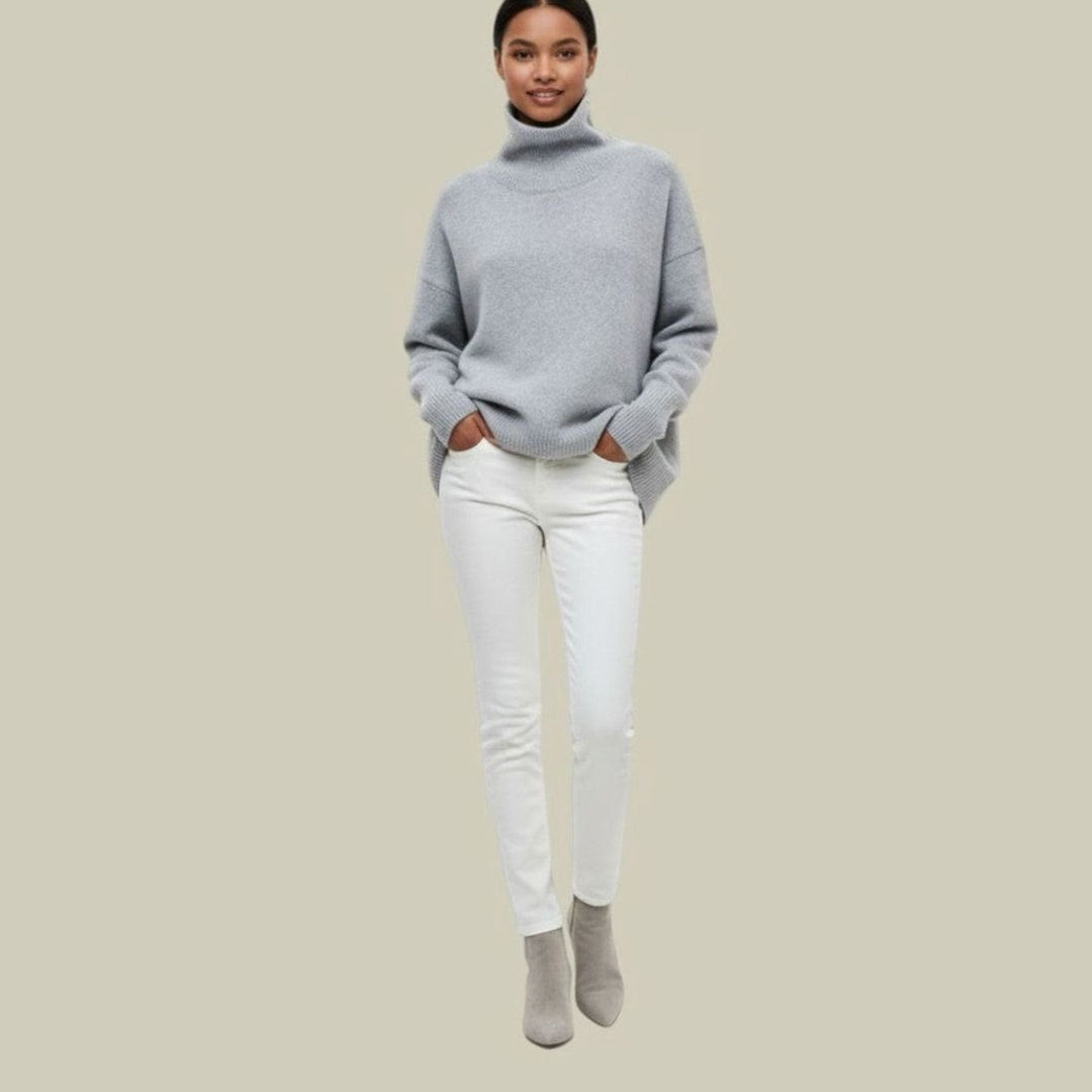 Ophelia | Women's Oversized Loose Fit Turtlenecks Cozy Knit Sweater