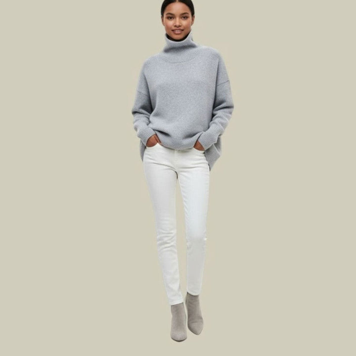 Ophelia | Women's Oversized Loose Fit Turtlenecks Cozy Knit Sweater