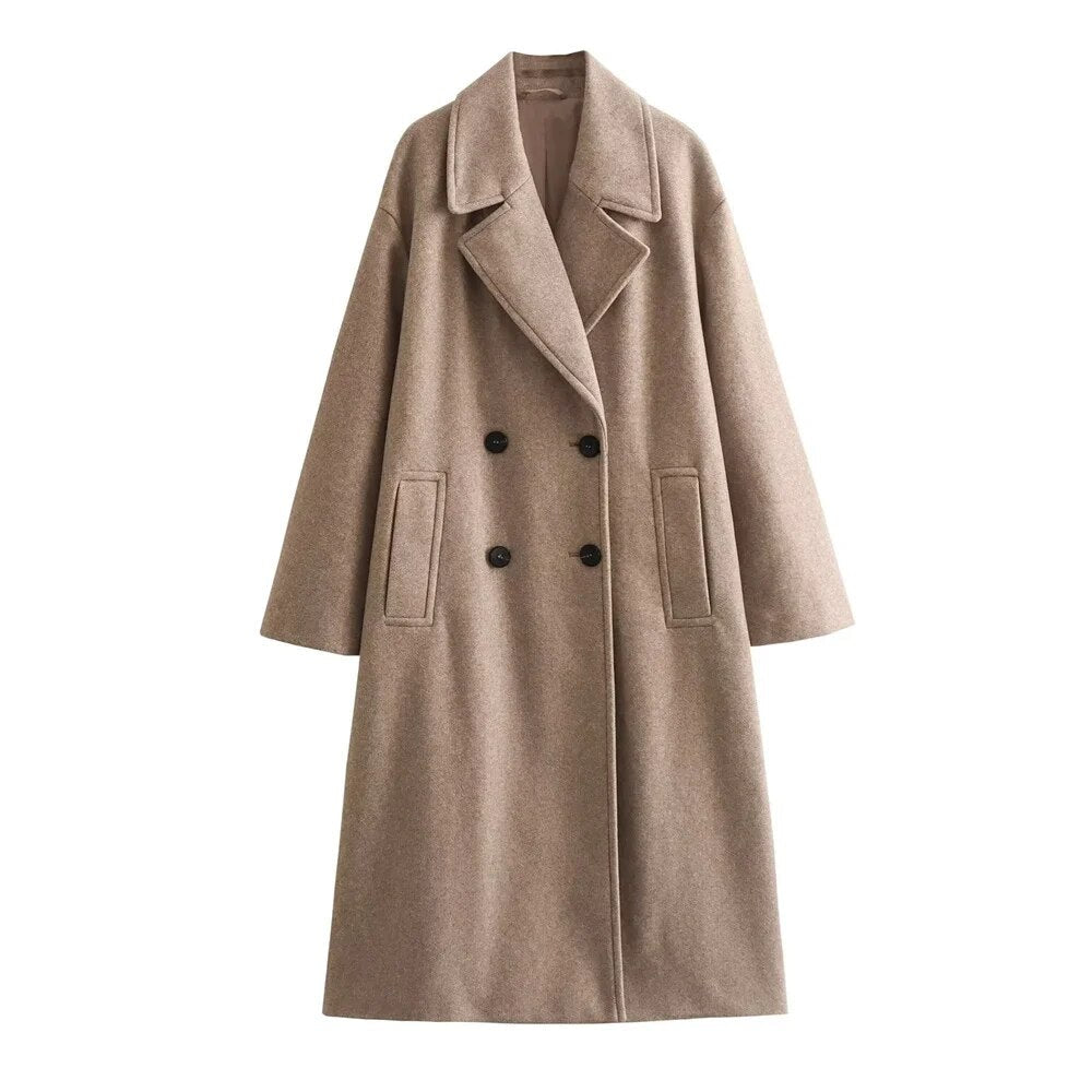 Coat for Women | Double Breasted Long Tailored