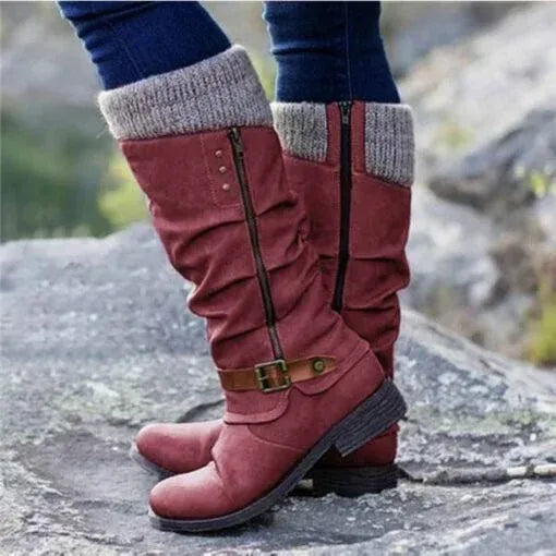 Boots for Women | Side Zip Mid Calf