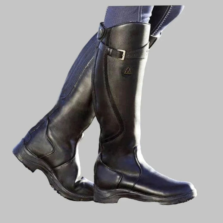 Rose | Women's Orthopedic Knee-High Leather Boots Buckle Strap