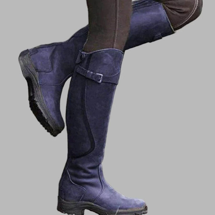 Rose | Women's Orthopedic Knee-High Leather Boots Buckle Strap