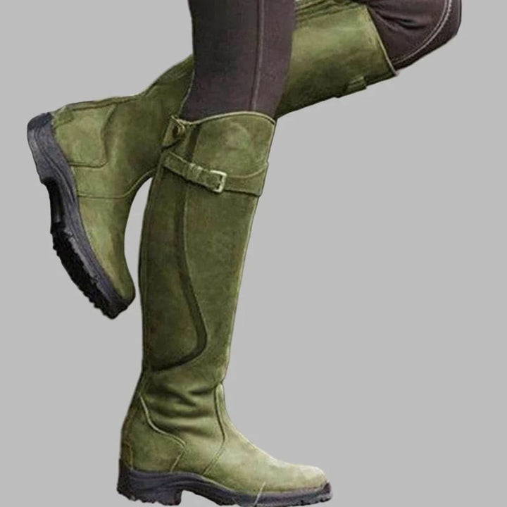 Rose | Women's Orthopedic Knee-High Leather Boots Buckle Strap